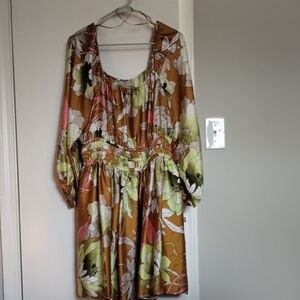 Ryegrass Silk Floral Dress